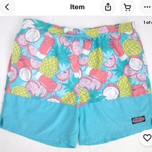 Vineyard Vines Men’s Pieced Bahama Mama Chappy Swim Trunks, size L